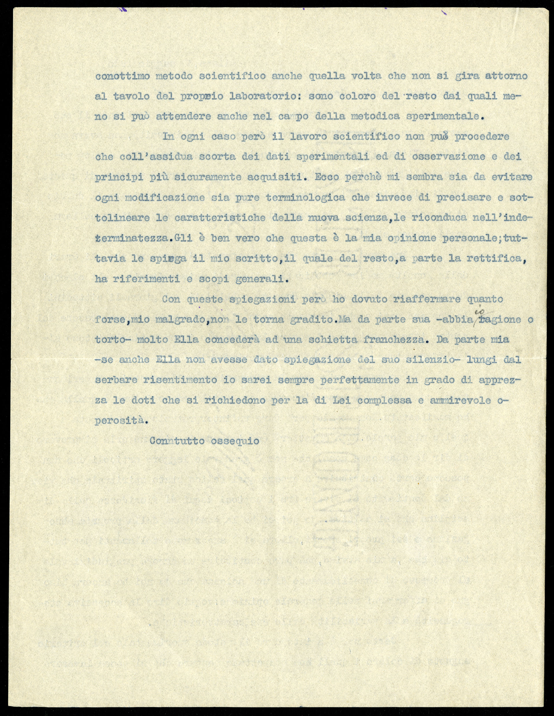 Lettera di Casimiro Doniselli a Agostino Gemelli, 30 maggio 1925